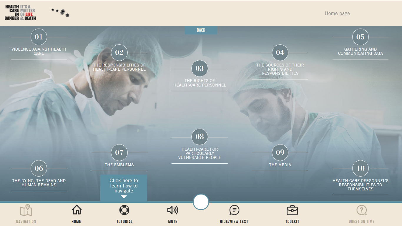 Take the free online ICRC course on the rights and responsibilities of health care personnel.