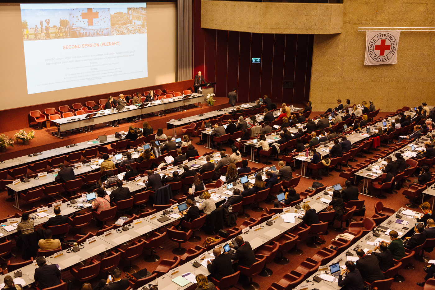 Second session plenary on the role of national IHL committees, 30 November 2016. (ICRC/S. Rubio)