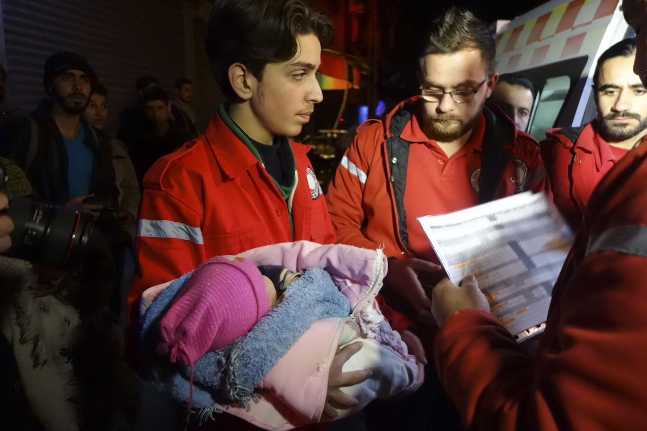 Eastern Ghouta. 2017 Medical evacuation.Medical care. ICRC/S.N.