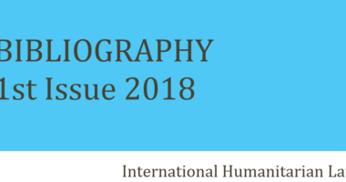 IHL Bibliography – 1st Issue 2018