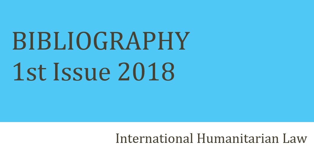 IHL Bibliography – 1st Issue 2018