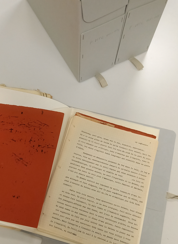 Marguerite Frick-Cramer’s journal de voyage is an interesting reference documenting her travel to Japan in 1934, and which has still not been studied in a very exhaustive way. ACICR P MFC-024. 