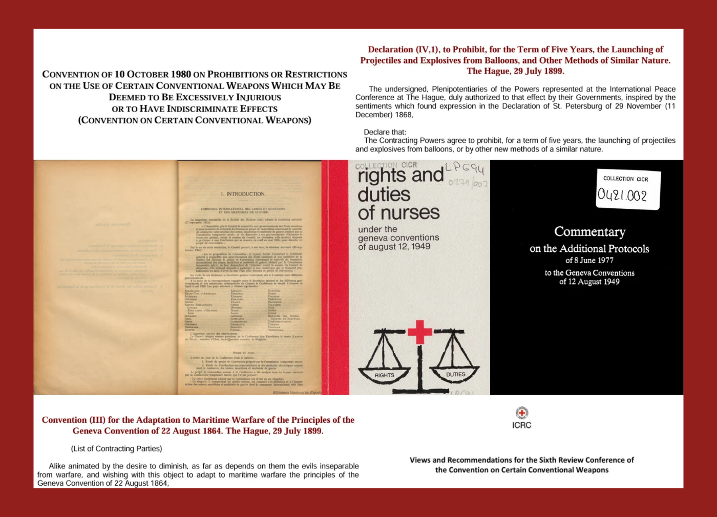 Tratados de derecho internacional humanitario: documentos esenciales