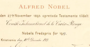 Il y a 100 ans, le CICR recevait le Prix Nobel de la Paix