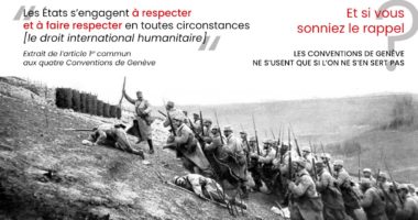 « Injonction de rappel » : Commémorer la paix mais aussi respecter le droit international humanitaire