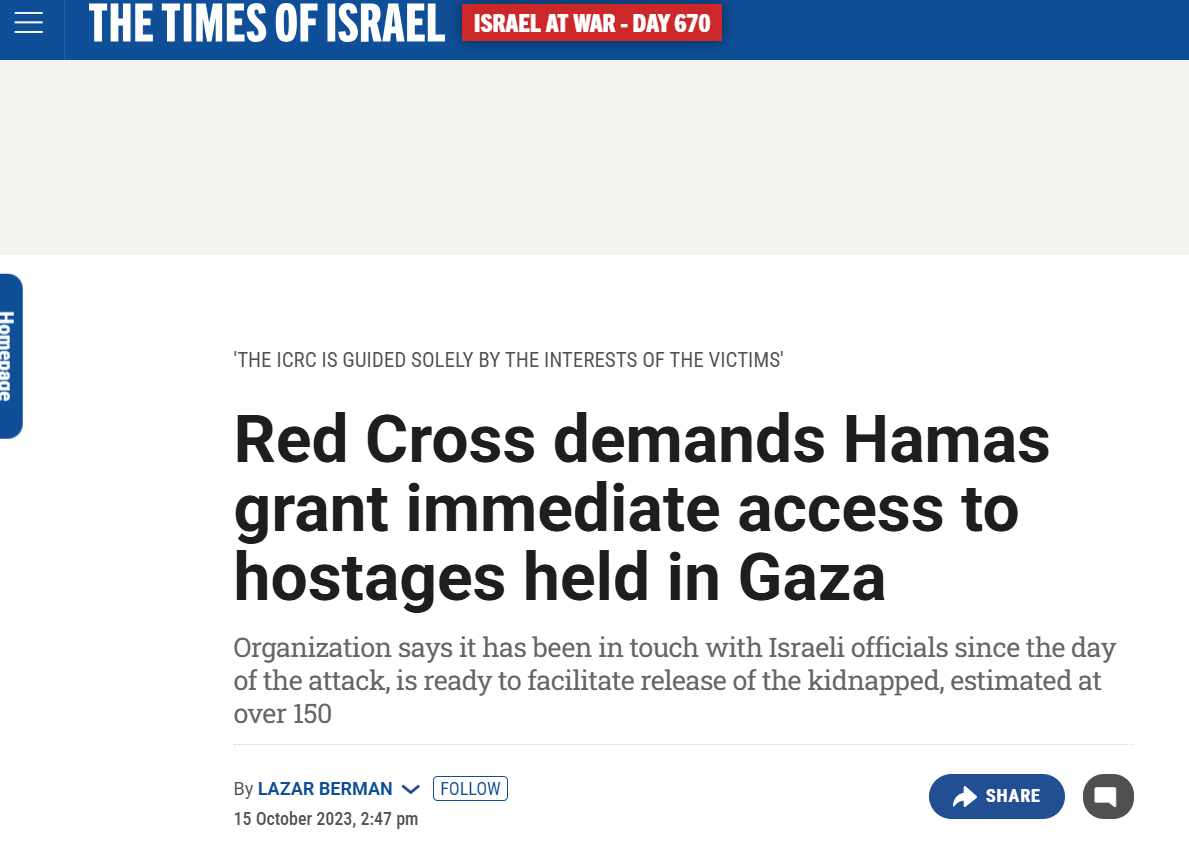 “The Plight of Those Being Held Hostage is Our Top Priority”