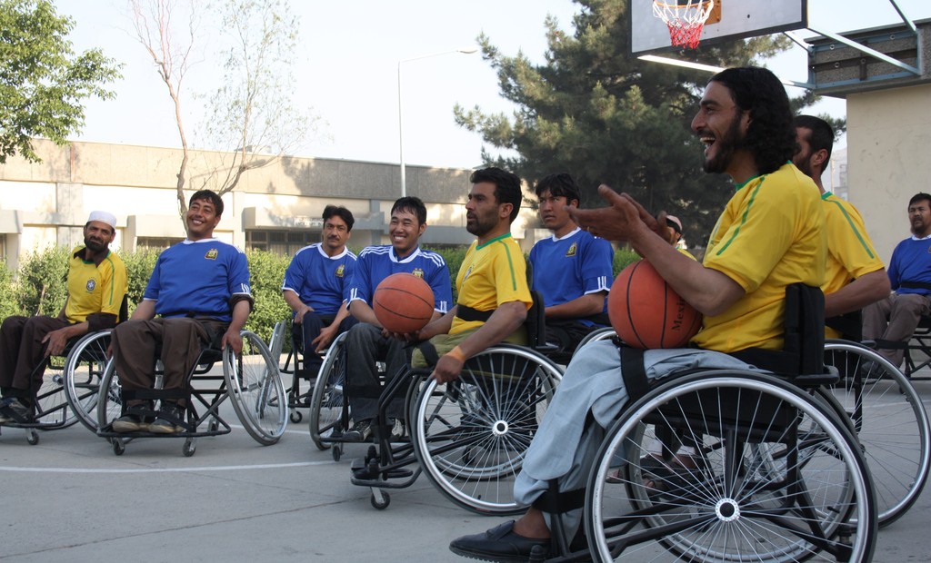 Afghanistan wheelchair basketball players carry the ball to Italy for first time