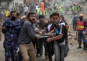 Red Cross Relief Supplies being Flown to Kathmandu