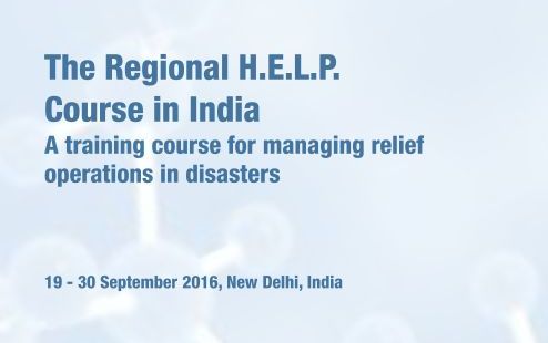 Enrol for the H.E.L.P. Course — A Training to Manage Relief Operations during Health Emergencies