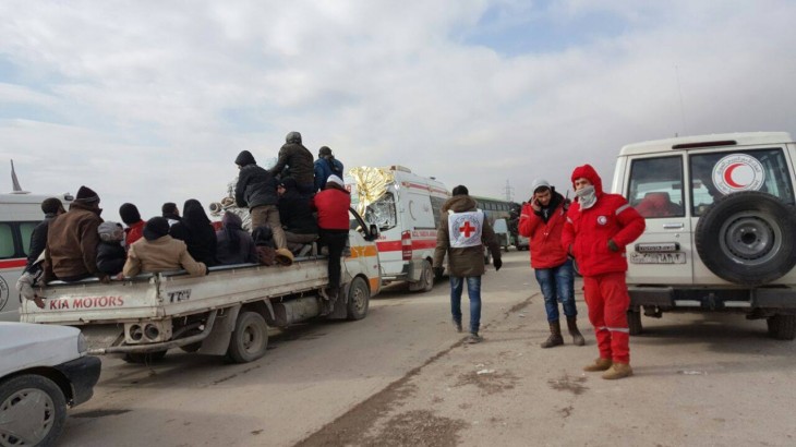 SARC and ICRC Finalise Evacuation of Some 35,000 People from Devastated Aleppo Neighbourhoods