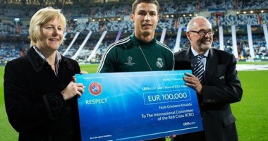 Cristiano Ronaldo dan UEFA Sumbang ICRC 1,2 Milyar