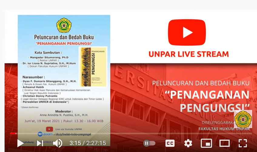 Peluncuran dan bedah buku “Penanganan Pengungsi”