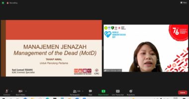 Webinar manajemen jenazah dalam situasi bencana untuk penolong pertama