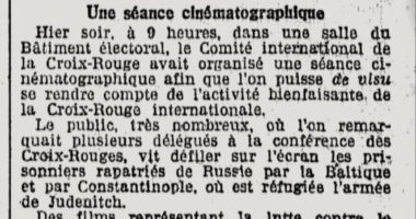 The ICRC filmography is 100 years old. What the films of 1921 were about?