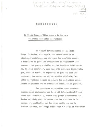 Memo1 - Cross-Files | ICRC Archives, Audiovisual And Library | Cross ...