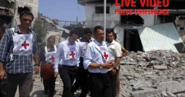 שידור חי: נשיא הצלב האדום הבינלאומי פטר מאורר בעזה, ישראל והגדה המערבית