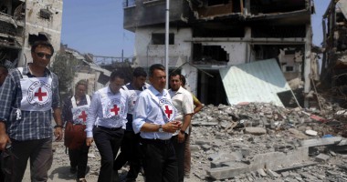 נשיא ה- ICRC בדרכו לעזה
