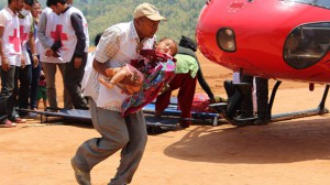 Narayan Kumar Shresth – affectionately called "Ambulance uncle" – rescued over 100 people affected by the earthquakes in Nilkantha Municipality, Dhading district, Nepal. CC BY-NC-ND / ICRC / Devendra Dhungana 