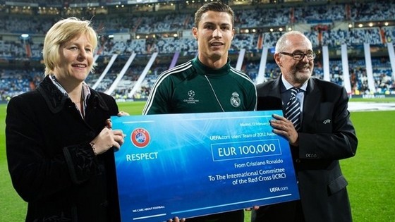 Cristiano Ronaldo dan UEFA Sumbang ICRC 1,2 Milyar