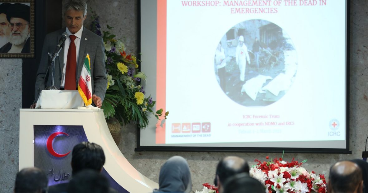 Tehran delegation organize workshop on Management of the dead after disasters for operational managers of NDMO and IRCS (1-2 March 2023)
