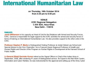 Humanitarian Tiffin Talk on ‘Cyber Warfare and IHL’ on 16 October