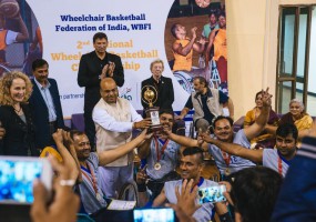 Heads Turn as Wheels Roll at Basketball Championship in Delhi