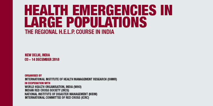 Applications invited for the third Regional H.E.L.P. Course