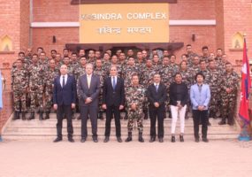 Pre-deployment briefing with the Nepali Army peacekeepers