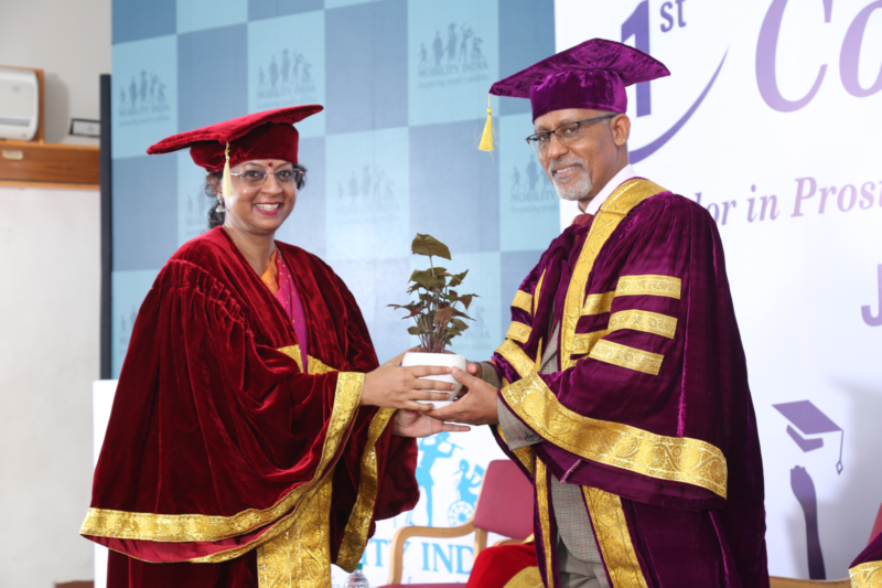 ICRC’s partner Mobility India celebrated its first convocation ceremony for students in the field of prosthetics and orthotics