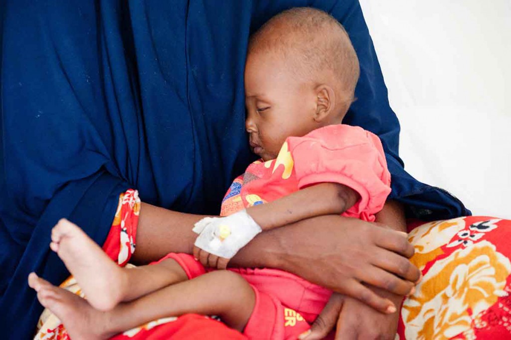 Maryan and her baby at the ward in Baidoa’s Stabilization Centre.