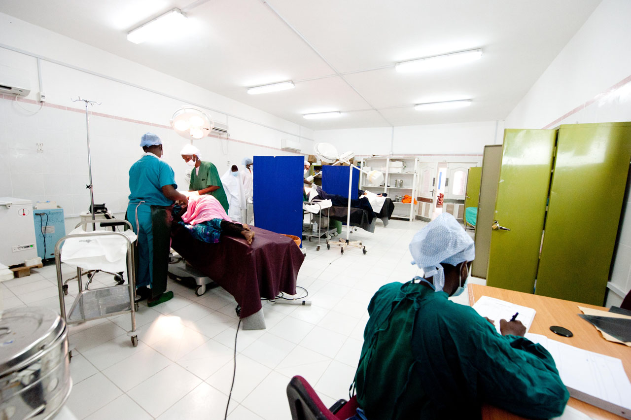 The operation theatre of Keysaney hospital, Mogadishu. 
