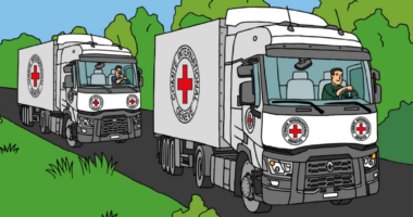 Colouring book about the activities of the ICRC
